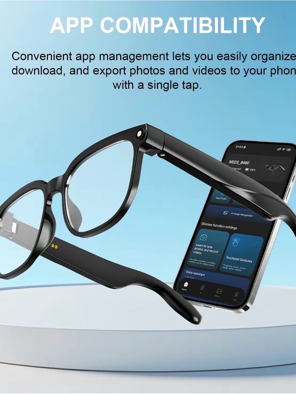 Bluetooth Audio Smart Glasses — Black